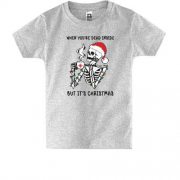 Дитяча футболка зі скелетом "it`s Christmas"